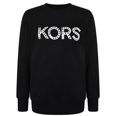 michael kors black silver stud shirt|black sweatshirt michael.